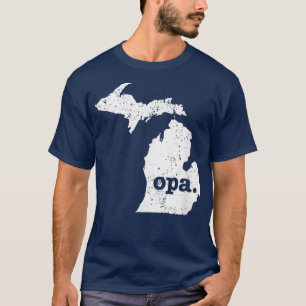 Mens Opa T  Michigan T  German Grandfather T  T-Shirt