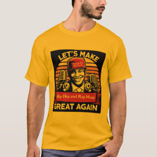 Mens Orange  Hip Hop T-Shirt