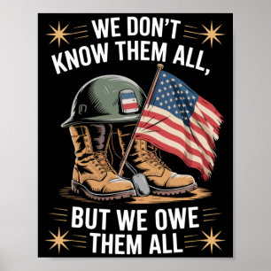 Mens Owe Patriotic Memorial Veterans Day Poster