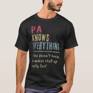 Mens Pa Know Everything  Grandpa T-Shirt