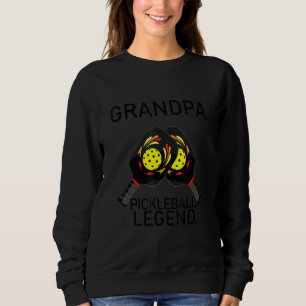 Mens Paddles Player Grandpa Pickleball Legend Sweatshirt