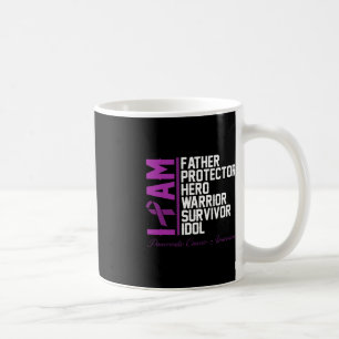 Mens Pancreatic Cancer Awareness I Am Father Hero Coffee Mug