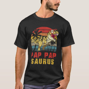 Mens Pap Pap Saurus Dinosaur Funny Pap Papsaurus R T-Shirt