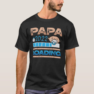 Mens Papa 2022 Loading Soon To Be Dad Baby Boy Fat T-Shirt