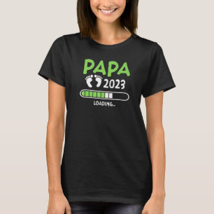 Mens Papa 2023 Loading Pregnancy Announcement Soon T-Shirt