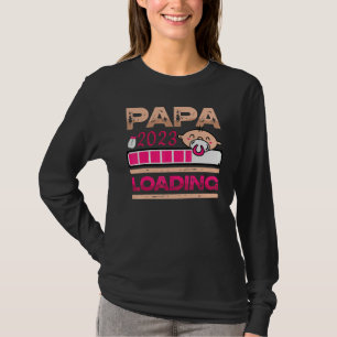 Mens Papa 2023 Loading Soon To Be Dad Baby Girl Fa T-Shirt
