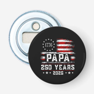 Mens Papa American Flag 250 Years 4th of July Gran Bottle Opener