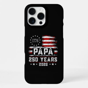 Mens Papa American Flag 250 Years 4th of July Gran iPhone 16 Pro Max Case