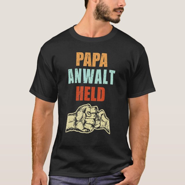Mens Papa Anwalt Hero  Jurist Jura Father's Day Sa T-Shirt (Front)