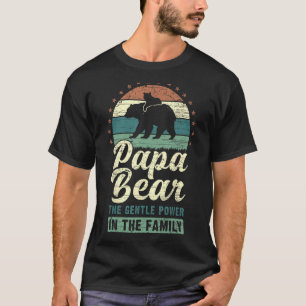 Mens Papa Bear 1 grandchild 1 kid dad grandpa Fath T-Shirt