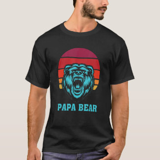Mens Papa Bear For Dad Father Grandpa Fathers Day T-Shirt