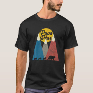 Mens Papa Bear Shirt Three Cubs Triplet Dad Fath