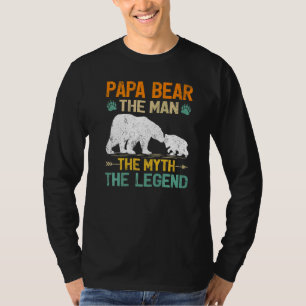 Mens Papa Bear The Man Myth Legend Bear Papa Fathe T-Shirt