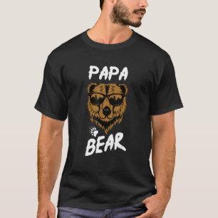 Mens Papa Bear Wearing Cool Sunglasses Fathers Day T-Shirt