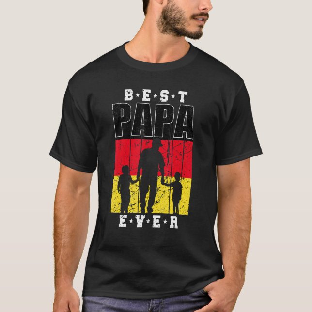 Mens Papa German Dad Of 2 Boys Deutschland Germany T-Shirt (Front)