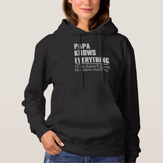 Mens Papa Knows Everything  60th   Father's Day Hoodie