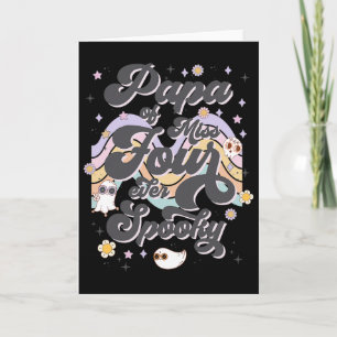 Mens Papa Of Miss Four Ever Spooky 4th Birthday Pa Card