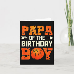 Mens papa of the birthday boy basketball father da card