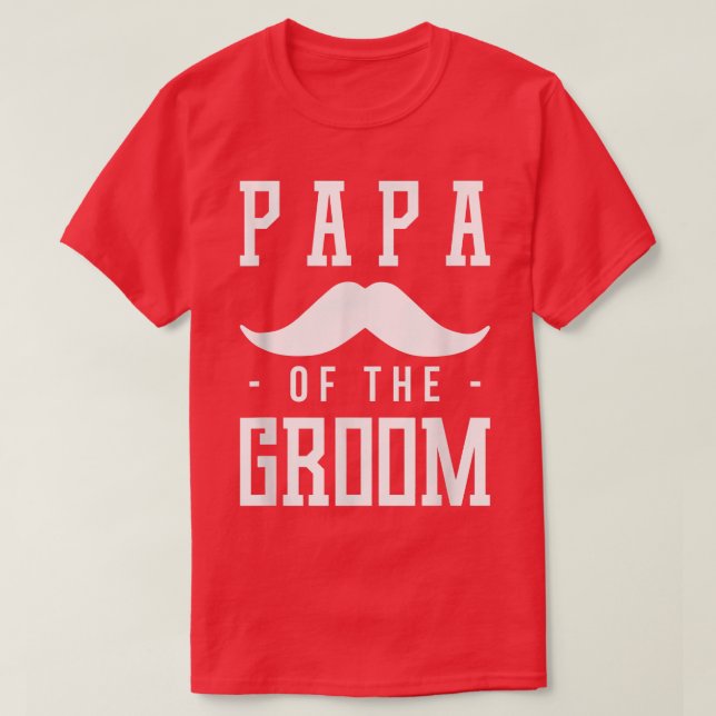 Mens Papa Of The GroomWedding  T-Shirt (Design Front)