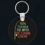 Mens Papa The Man The Myth The Fishing Legend B Fi Key Ring<br><div class="desc">Mens Papa The Man The Myth The Fishing Legend B Fish Men</div>