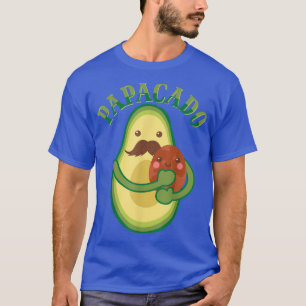 Mens Papacado Vegan Dad Fathers Day Fruit Avocado T-Shirt