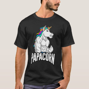 Mens Papacorn Unicorn Father Daddy To Be Bodybuild T-Shirt