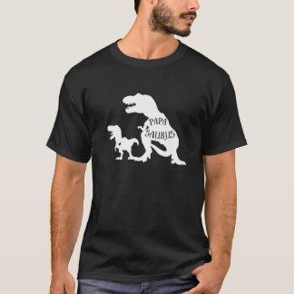 Mens Papapsaurus Papa Grandpa Dinosaur Saurus Chri T-Shirt