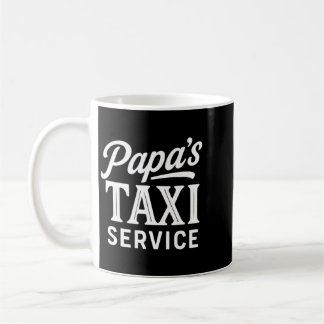 Mens Papas Taxi Service - Funny Dad Driver Job Coffee Mug