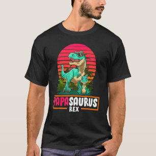 Mens Papasaurus Dadasaurus Cool Dinosaur Dad Son D T-Shirt
