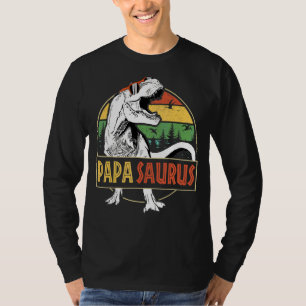Mens Papasaurus Rex Dinosaur Papa Saurus Fathers T-Shirt