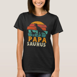 Mens Papasaurus T Rex Dinosaur Funny Papa Saurus F T-Shirt
