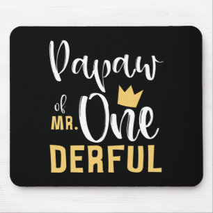 Mens Papaw Of Mr Onederful 1st Birthday First Mouse Pad