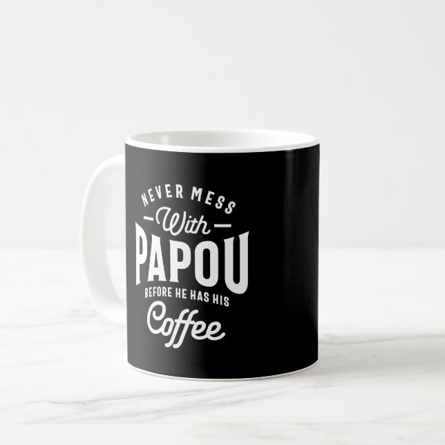 Mens Papou Grandpa Gifts Worlds Greatest Papou Coffee Mug (Front Left)