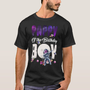 Mens Pappy Of The Birthday Astronaut Boy Space The T-Shirt