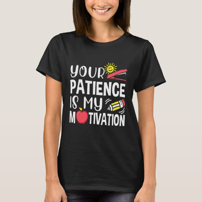 Mens  Paraprofessional Patience My Motivation Para T-Shirt (Front)