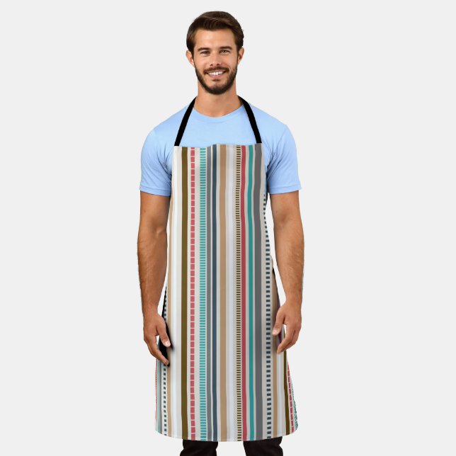 Men's Pastel Striped Apron (Worn)