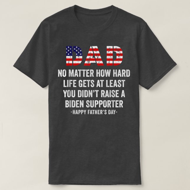 Mens Patriotic Dad Father's Day American Flag Clot T-Shirt (Design Front)