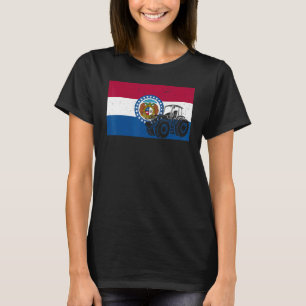 Mens Patriotic Farmer Usa State Farming Tractor Mi T-Shirt
