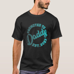 Mens Patriotic Promoted To Daddy Est 2023 First Ti T-Shirt