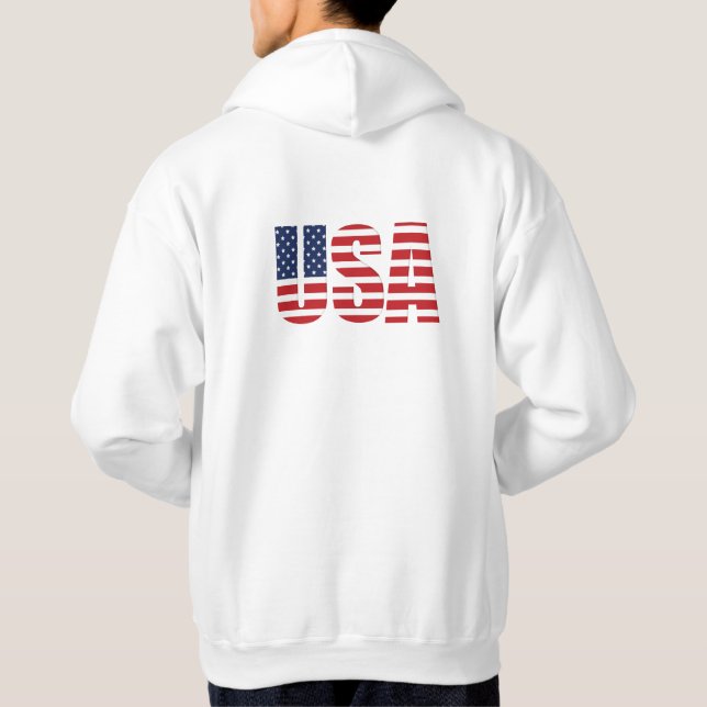 Men's Patriotic Pullover Hoodie (Back)