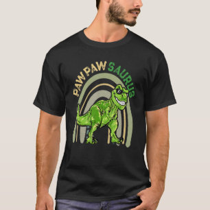 Mens Paw Pawsaurus Rex  Paw Paw Saurus Rainbow Fat T-Shirt