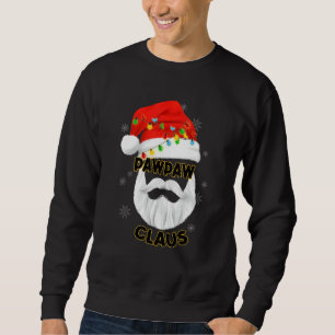 Mens Pawpaw Claus Santa Hat & Beards Grandpa Chris Sweatshirt