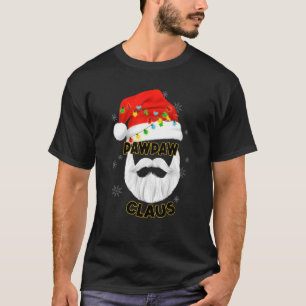Mens Pawpaw Claus Santa Hat & Beards Grandpa Chris T-Shirt