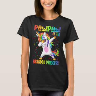 Mens Pawpaw Of The Birthday Princess Dabbing Unico T-Shirt