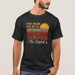 Mens Pawpaw The Man Myth Legend Retro Grandpa Fath T-Shirt