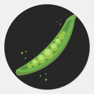Mens pea pod couple outfit matching clothes funny classic round sticker