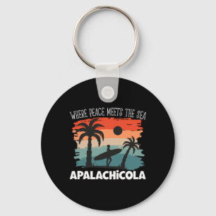 Mens Peace Meets the sea - Apalachicola Key Ring