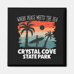 Mens Peace Meets the sea - Crystal Cove State Park Magnet
