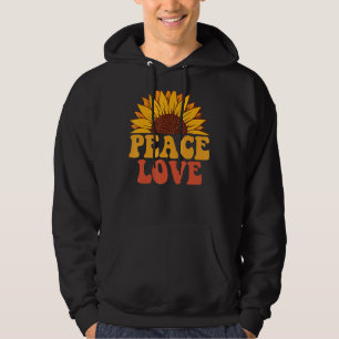 Mens Peace Sign Love 60s 70s Tie Dye Hippie Hallow Hoodie