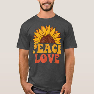 Mens PEACE SIGN LOVE 60s 70s Tie Dye Hippie Hallow T-Shirt